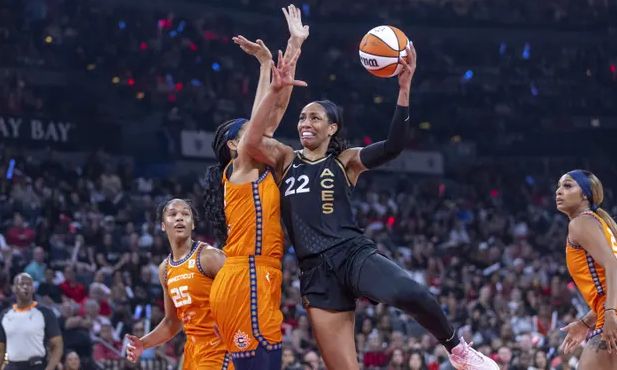 A’ja Wilson drives Aces to triumph over the Sun in WNBA finals Game 1